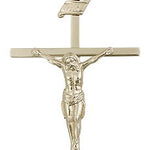 Crucifix Pendant, Gold Filled - 24&quot; 2.4mm Gold Plated Endless Chain