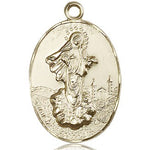 Our Lady of Medugorje Medal, 14 Karat Gold - 14 KT Yellow Gold
