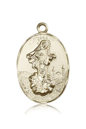 Our Lady of Medugorje Medal, 14 Karat Gold - 14 KT Yellow Gold