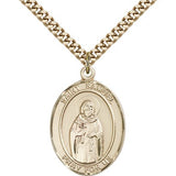 St. Samuel Medal, Gold Filled, Large - 24&quot; 2.4mm Gold Plated Chain + Clasp