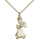 Angel Medal, Gold Filled - Gold-tone