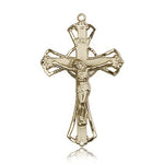 Crucifix Pendant, 14 Karat Gold - 14 KT Yellow Gold