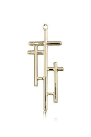 Cross Pendant, 14 Karat Gold - 14 KT Yellow Gold