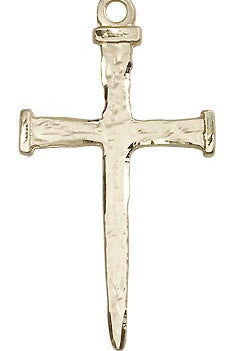 Nail Cross Pendant, 14 Karat Gold - 14 KT Yellow Gold