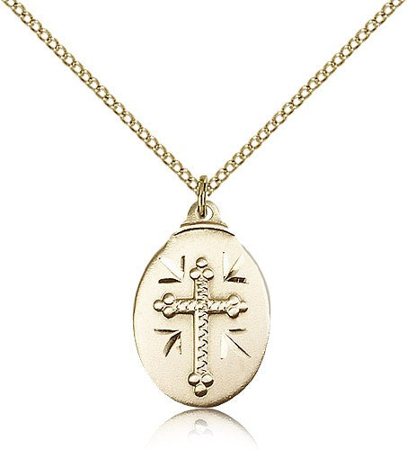 Cross Pendant, Gold Filled - Gold-tone