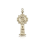 Monstrance Medal, 14 Karat Gold - 14 KT Yellow Gold