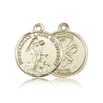 National Guard Guardian Angel Medal, 14 Karat Gold - 14 KT Yellow Gold