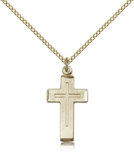Cross Pendant, Gold Filled - Gold-tone