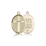 Coast Guard Cross Pendant, 14 Karat Gold - 14 KT Yellow Gold
