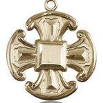 Cross Pendant, 14 Karat Gold - 14 KT Yellow Gold