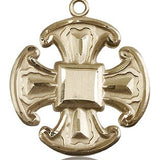 Cross Pendant, 14 Karat Gold - 14 KT Yellow Gold