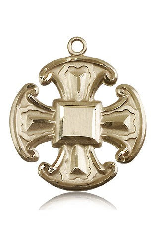 Cross Pendant, 14 Karat Gold - 14 KT Yellow Gold