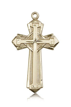 Cross Pendant, 14 Karat Gold - 14 KT Yellow Gold