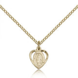 Miraculous Medal, Gold Filled - Gold-tone