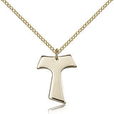 Tau Cross Pendant, Gold Filled - Gold-tone