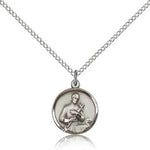 St. Gerard Medal, Sterling Silver - 18&quot; 1.2mm Sterling Silver Chain + Clasp