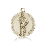 St. Florain Medal, 14 Karat Gold - 14 KT Yellow Gold