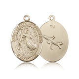 St. Joseph of Cupertino Medal, 14 Karat Gold, Large - 14 KT Yellow Gold
