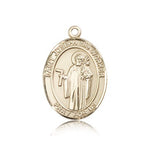 St. Joseph the Worker Medal, 14 Karat Gold, Large - 14 KT Yellow Gold
