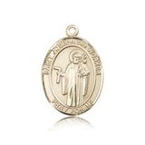 St. Joseph the Worker Medal, 14 Karat Gold, Large - 14 KT Yellow Gold
