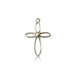 Loop Cross Pendant, 14 Karat Gold - 14 KT Yellow Gold
