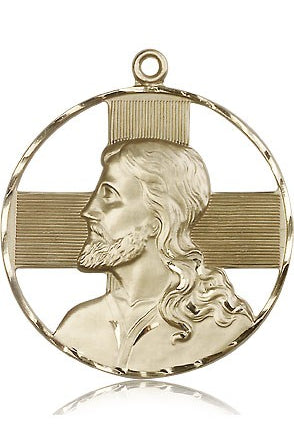 Christ Profile Necklace, 14 Karat Gold - 14 KT Yellow Gold