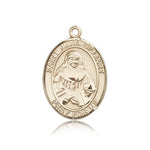 St. Julia Billiart Medal, 14 Karat Gold, Large - 14 KT Yellow Gold