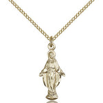 Miraculous Medal, Gold Filled - Gold-tone