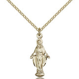 Miraculous Medal, Gold Filled - Gold-tone