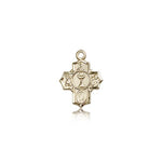Communion 5 Way Cross Pendant, 14 Karat Gold - 14 KT Yellow Gold