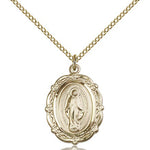 Miraculous Medal, Gold Filled - Gold-tone
