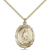 Miraculous Medal, Gold Filled - Gold-tone