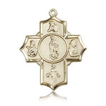 Guadalupe Dieg Pio/Xav Nino Medal, 14 Karat Gold - 14 KT Yellow Gold