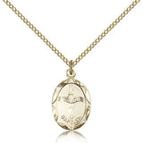 Baptism Medal, Gold Filled - Gold-tone