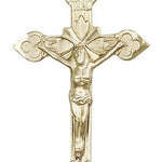 Crucifix Pendant, 14 Karat Gold - 14 KT Yellow Gold