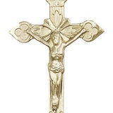 Crucifix Pendant, 14 Karat Gold - 14 KT Yellow Gold