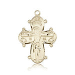 Christine Cross Pendant, 14 Karat Gold - 14 KT Yellow Gold