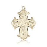 Christine Cross Pendant, 14 Karat Gold - 14 KT Yellow Gold