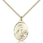 St. Theresa Medal, Gold Filled - Gold-tone