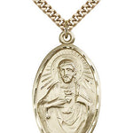 Scapular Medal, Gold Filled - 24&quot; 2.4mm Gold Plated Endless Chain