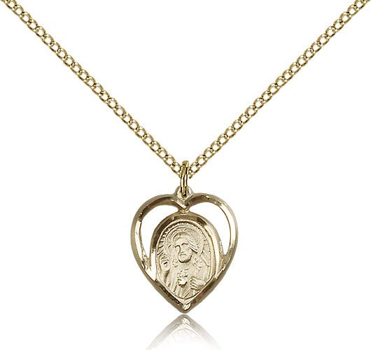 Scapular Medal, Gold Filled - Gold-tone