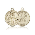 St. Joan of Arc National Guard Medal, 14 Karat Gold - 14 KT Yellow Gold