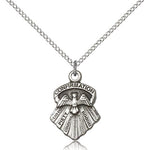 Seven Gifts Medal, Sterling Silver - 18&quot; 1.2mm Sterling Silver Chain + Clasp