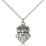 Seven Gifts Medal, Sterling Silver - 18&quot; 1.2mm Sterling Silver Chain + Clasp