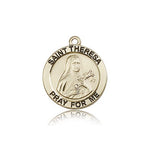 St. Theresa Medal, 14 Karat Gold - 14 KT Yellow Gold
