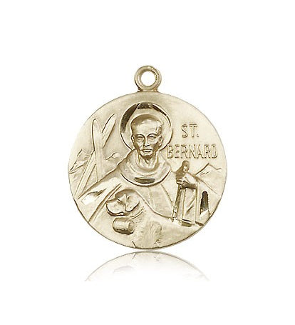 St. Bernard of Clairvaux Medal, 14 Karat Gold - 14 KT Yellow Gold