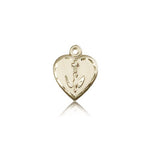 Heart Confirmation Medal, 14 Karat Gold - 14 KT Yellow Gold