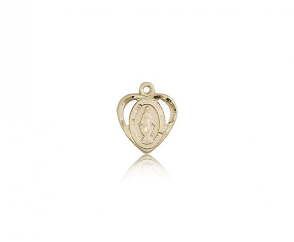 Miraculous Medal, 14 Karat Gold - 14 KT Yellow Gold