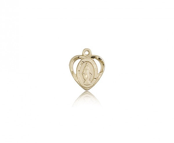 Miraculous Medal, 14 Karat Gold - 14 KT Yellow Gold