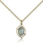 Miraculous Medal, Gold Filled - Gold-tone